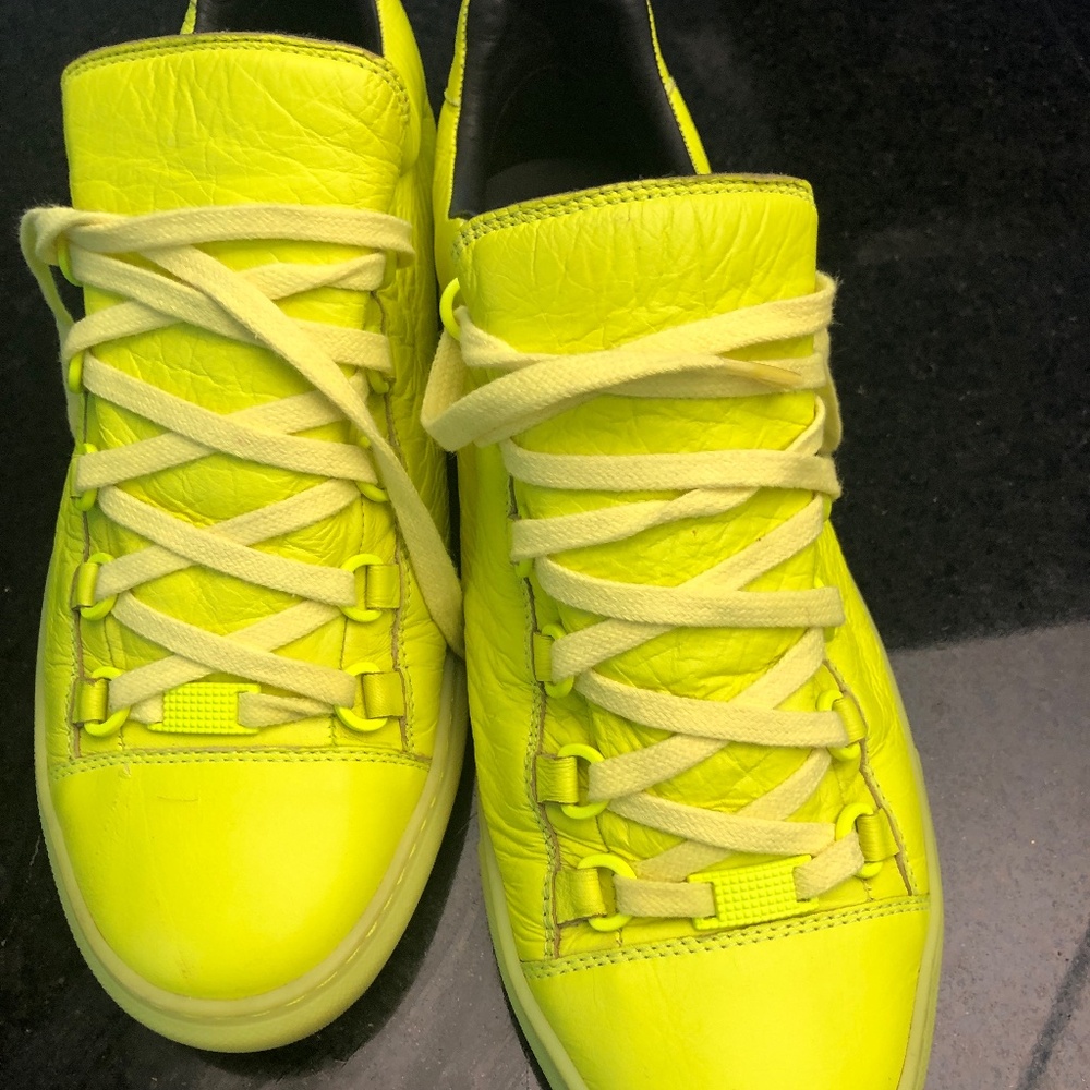 Balenciaga Neon Size 41 Designer Jogger Leather Colourful Shoes - Picture 1 of 6